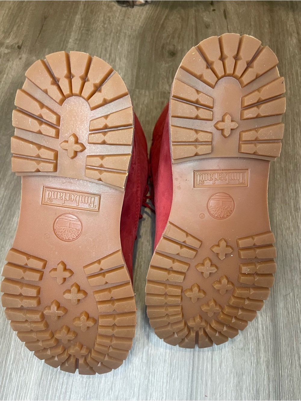 Red Women's Waterproof Lace-Up Boots - Timberland Style - Picture 4 of 4